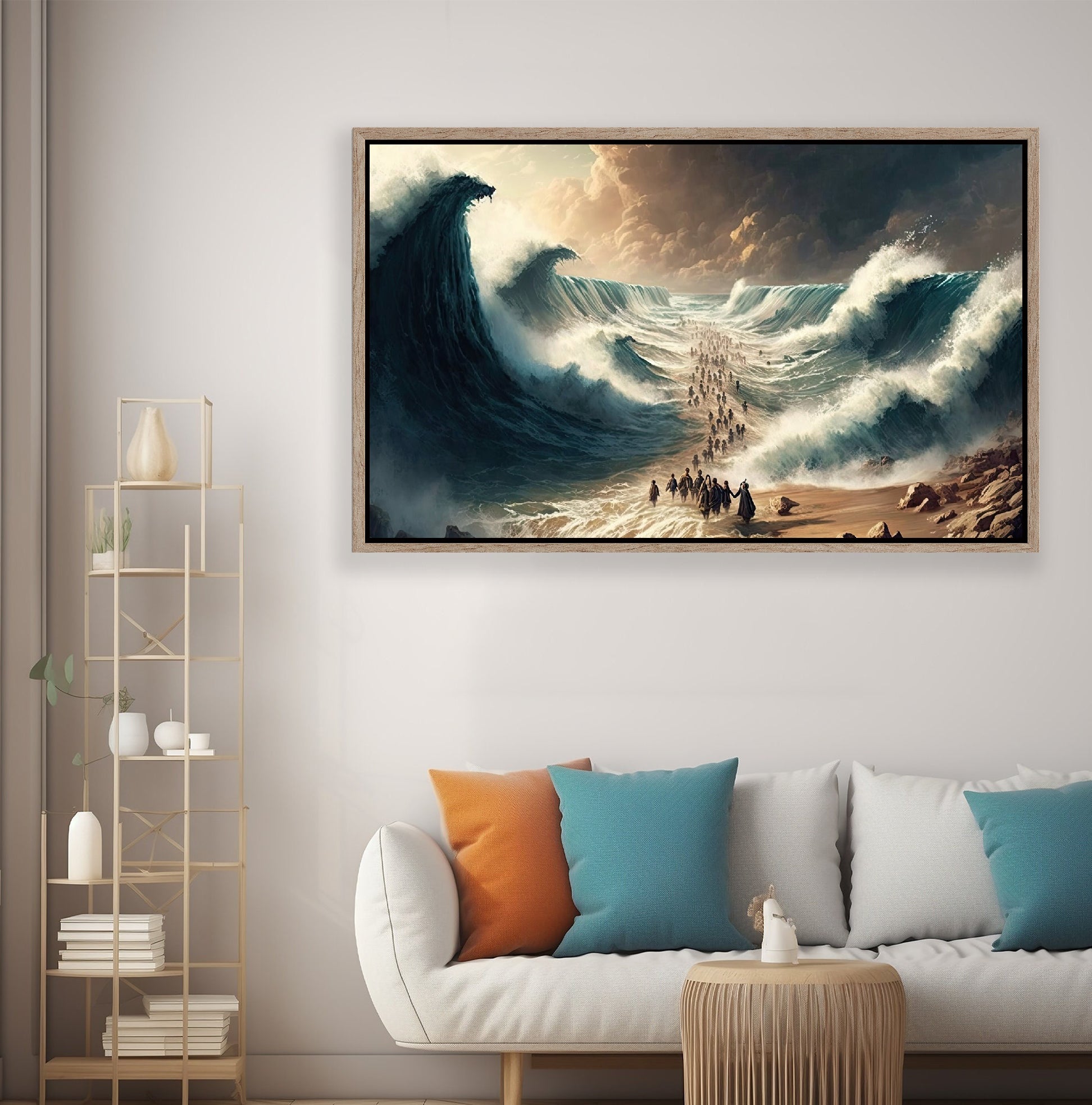 Moses Parting the Red Sea Poster, Jesus Bible Art, Modern Bible Poster, Christian Poster, Home decor wall art, boho scripture
